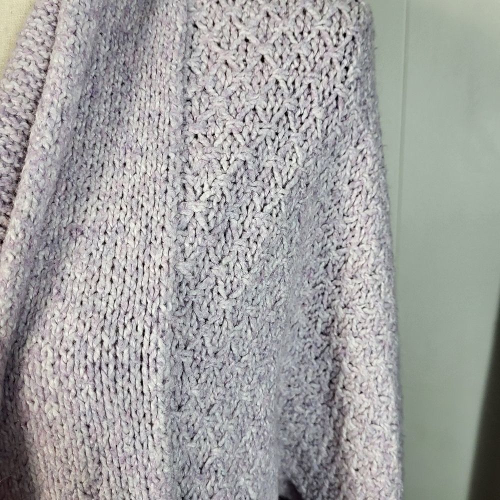 ANGEL OF THE NORTH Knit Open Front Lavender Purple Alpaca Cardigan SZ XS - Picture 3 of 5